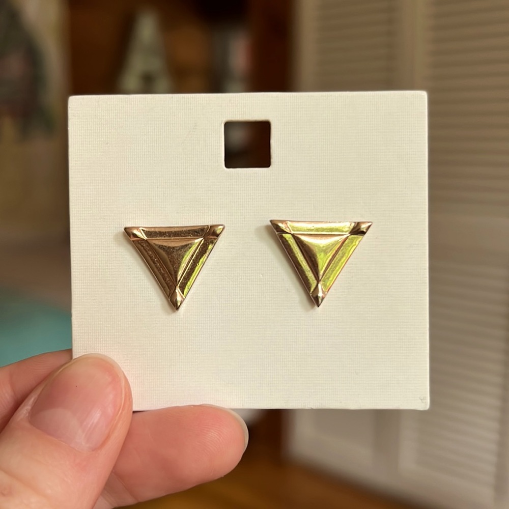 FREE* Gold Triangle Statement Earrings